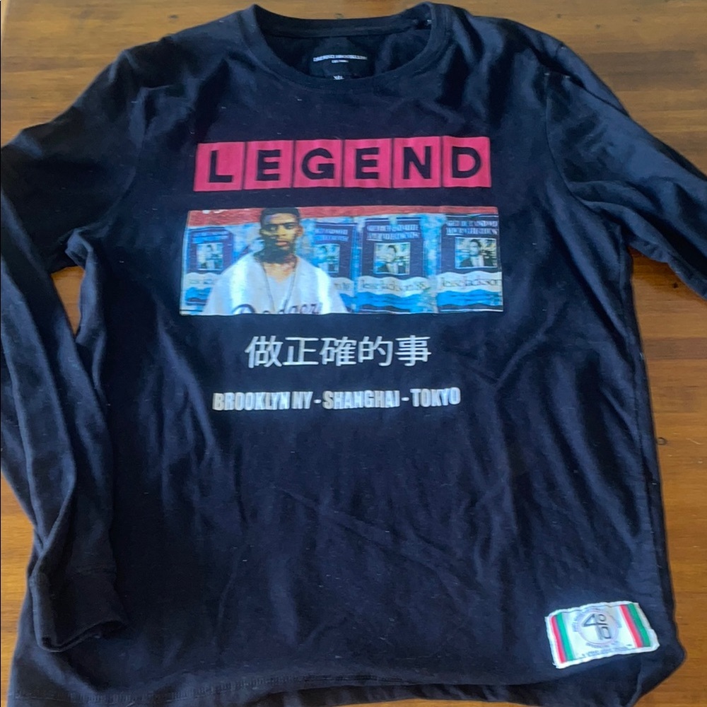 Black Long Sleeve Shirt Defend Brooklyn size xl